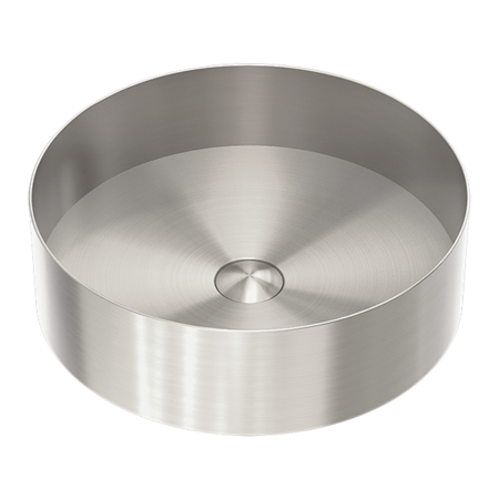 Basins Nero Opal Round Stainless Steel Basin Colour: Brushed Nickel Place & Palette