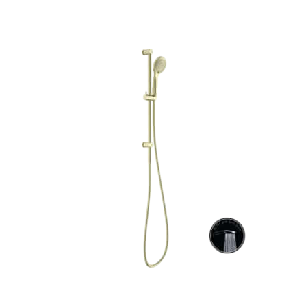 Showers Nero Opal Shower Rail With Air Shower Colour: Brushed Gold Place & Palette