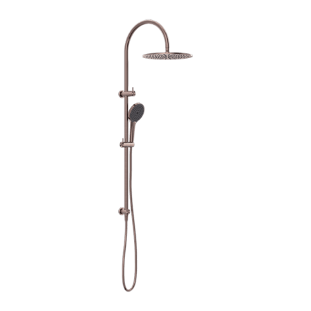 Showers Nero Opal Twin Shower With Air Shower II Colour: Brushed Bronze Place & Palette