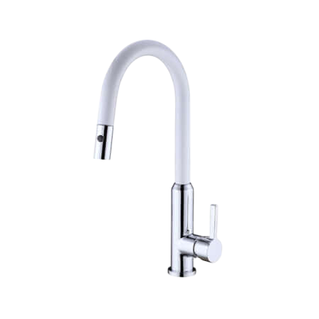 Tapware Nero Pearl Pull Out Sink Mixer With Vegie Spray Function Colour: Matte White Place & Palette