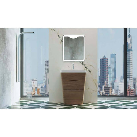 Vanities BelBagno Piramid Vanity Size: 650x520x800 Finish: White Oak Place & Palette