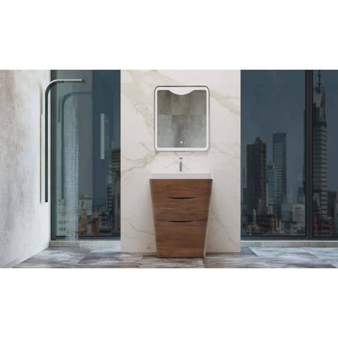 Vanities BelBagno Piramid Vanity Size: 650x520x800 Finish: White Oak Place & Palette