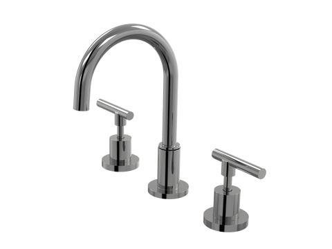 Tapware ParTaps Portsea Basin Set Swivel Colour: Black Sapphire Style: Lever Ceramic Disc Place & Palette