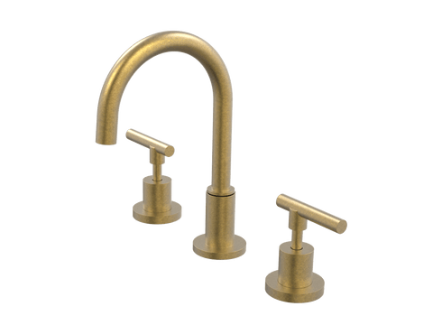 Tapware ParTaps Portsea Basin Set Swivel Colour: Rumbled Brass Style: Lever Ceramic Disc Place & Palette