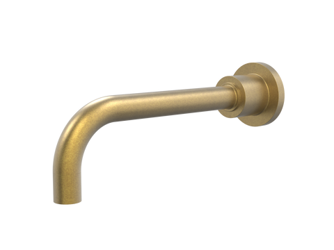 Tapware ParTaps Portsea Basin Wall Fixed Outlet Colour: Rumbled Brass Outlet: 160mm Place & Palette