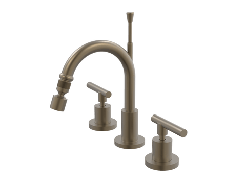 Tapware ParTaps Portsea Bidet Set Fixed Colour: Antique Bronze Style: Lever Ceramic Disc Place & Palette