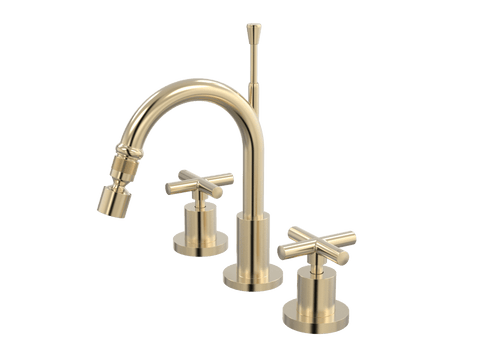 Tapware ParTaps Portsea Bidet Set Fixed Colour: Brushed Brass Gold Style: Original Place & Palette