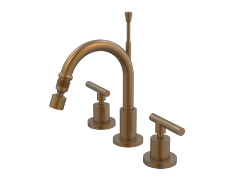 Tapware ParTaps Portsea Bidet Set Fixed Colour: Burnished Style: Lever Ceramic Disc Place & Palette