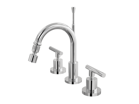 Tapware ParTaps Portsea Bidet Set Fixed Colour: Chrome Style: Lever Ceramic Disc Place & Palette