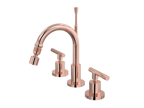 Tapware ParTaps Portsea Bidet Set Fixed Colour: Copper Style: Lever Ceramic Disc Place & Palette