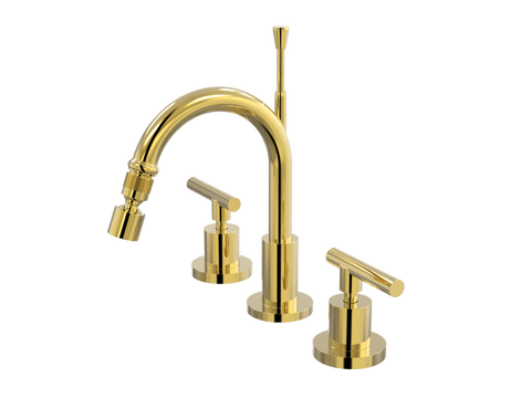 Tapware ParTaps Portsea Bidet Set Fixed Colour: Gold Style: Lever Ceramic Disc Place & Palette