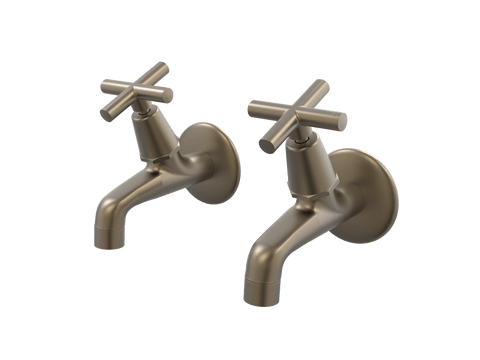Tapware ParTaps Portsea Female Bibs Wall Pair Colour: Antique Bronze Style: Original Place & Palette