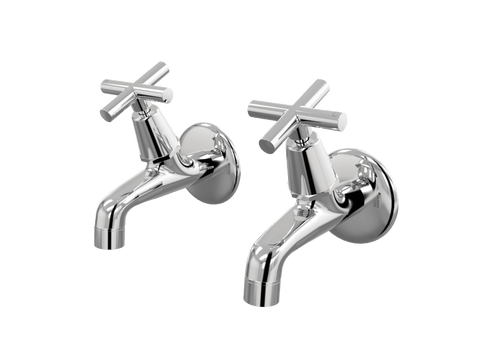Tapware ParTaps Portsea Female Bibs Wall Pair Colour: Chrome Style: Original Place & Palette