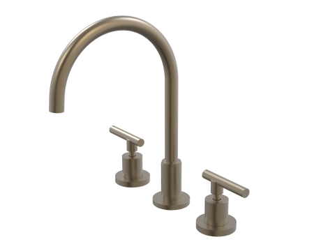 Tapware ParTaps Portsea Sink Set Hob Swivel Colour: Antique Bronze Style: Lever Ceramic Disc Place & Palette