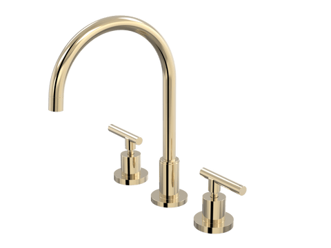 Tapware ParTaps Portsea Sink Set Hob Swivel Colour: Brass Gold Style: Lever Ceramic Disc Place & Palette