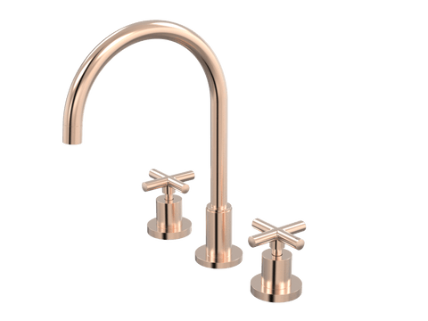 Tapware ParTaps Portsea Sink Set Hob Swivel Colour: Brushed Rose Gold Style: Original Place & Palette