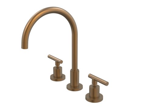Tapware ParTaps Portsea Sink Set Hob Swivel Colour: Burnished Style: Lever Ceramic Disc Place & Palette