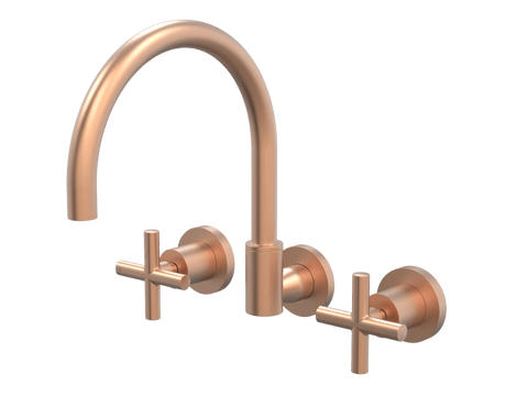 Tapware ParTaps Portsea Sink Set Wall Swivel Colour: Brushed Copper Style: Original Place & Palette