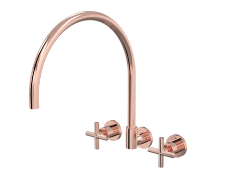 Tapware ParTaps Portsea Sink Set XL Wall Swivel Colour: Copper Style: Original Place & Palette
