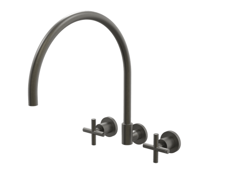 Tapware ParTaps Portsea Sink Set XL Wall Swivel Colour: Volcanic Grey Style: Original Place & Palette