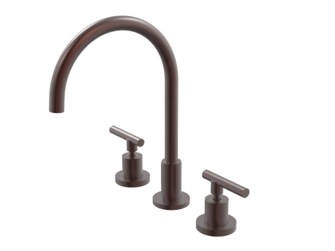 Tapware ParTaps Portsea Spa Set Hob Swivel Colour: Antique Copper Style: Lever Ceramic Disc Place & Palette