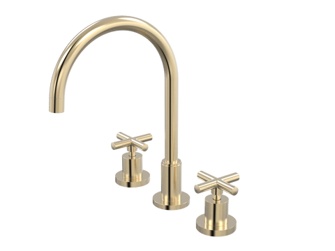 Tapware ParTaps Portsea Spa Set Hob Swivel Colour: Brushed Brass Gold Style: Original Place & Palette