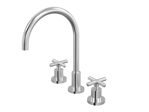 Tapware ParTaps Portsea Spa Set Hob Swivel Colour: Brushed Chrome Style: Original Place & Palette