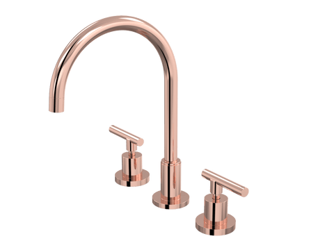 Tapware ParTaps Portsea Spa Set Hob Swivel Colour: Copper Style: Lever Ceramic Disc Place & Palette
