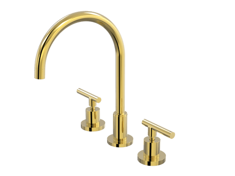 Tapware ParTaps Portsea Spa Set Hob Swivel Colour: Gold Style: Lever Ceramic Disc Place & Palette
