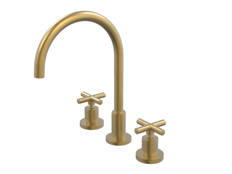 Tapware ParTaps Portsea Spa Set Hob Swivel Colour: Rumbled Brass Style: Original Place & Palette