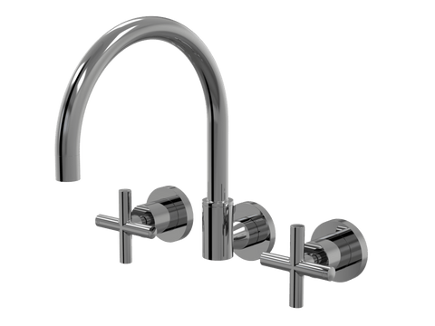 Tapware ParTaps Portsea Spa Set Wall Swivel Colour: Black Sapphire Style: Original Place & Palette
