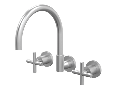 Tapware ParTaps Portsea Spa Set Wall Swivel Colour: Satin Pearl Style: Original Place & Palette