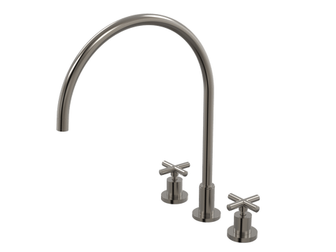Tapware ParTaps Portsea Spa Set XL Hob Swivel Colour: Brushed Gunmetal Style: Original Place & Palette