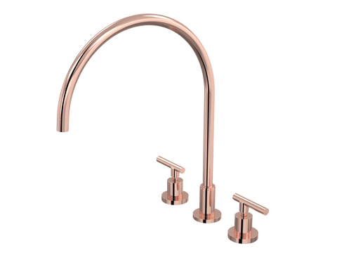 Tapware ParTaps Portsea Spa Set XL Hob Swivel Colour: Copper Style: Lever Ceramic Disc Place & Palette