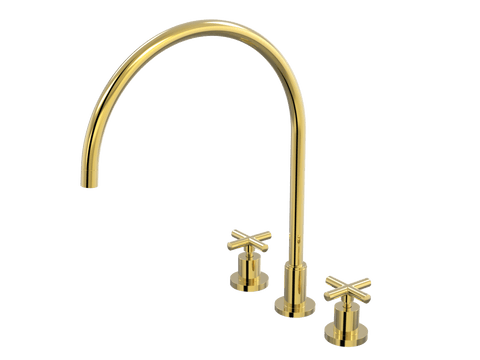 Tapware ParTaps Portsea Spa Set XL Hob Swivel Colour: Gold Style: Original Place & Palette