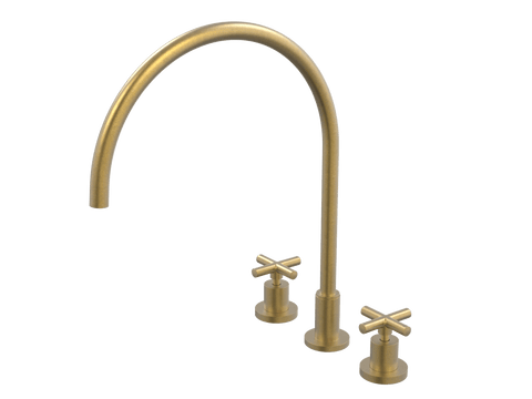 Tapware ParTaps Portsea Spa Set XL Hob Swivel Colour: Rumbled Brass Style: Original Place & Palette