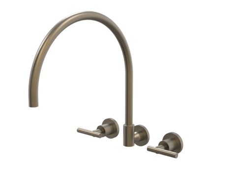 Tapware ParTaps Portsea Spa Set XL Wall Swivel Colour: Antique Bronze Style: Lever Ceramic Disc Place & Palette