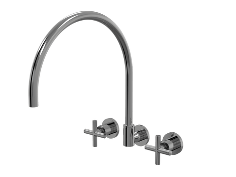 Tapware ParTaps Portsea Spa Set XL Wall Swivel Colour: Black Sapphire Style: Original Place & Palette