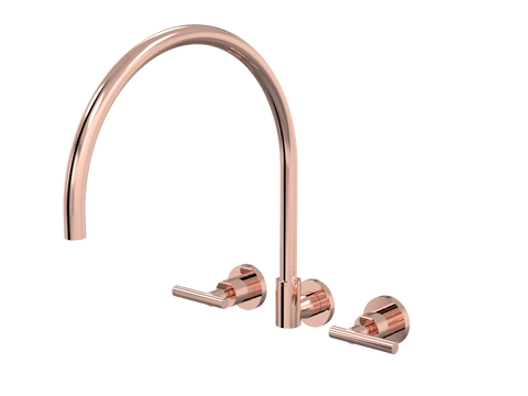 Tapware ParTaps Portsea Spa Set XL Wall Swivel Colour: Copper Style: Lever Ceramic Disc Place & Palette