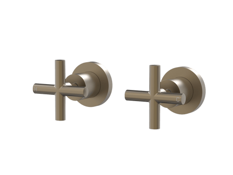 Tapware ParTaps Portsea Top Assemblies Wall Pair Colour: Antique Bronze Style: Original Place & Palette