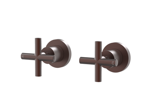 Tapware ParTaps Portsea Top Assemblies Wall Pair Colour: Antique Copper Style: Original Place & Palette