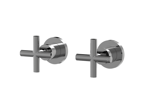 Tapware ParTaps Portsea Top Assemblies Wall Pair Colour: Black Sapphire Style: Original Place & Palette
