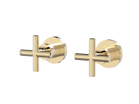 Tapware ParTaps Portsea Top Assemblies Wall Pair Colour: Brass Gold Style: Original Place & Palette