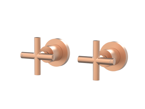 Tapware ParTaps Portsea Top Assemblies Wall Pair Colour: Brushed Copper Style: Original Place & Palette