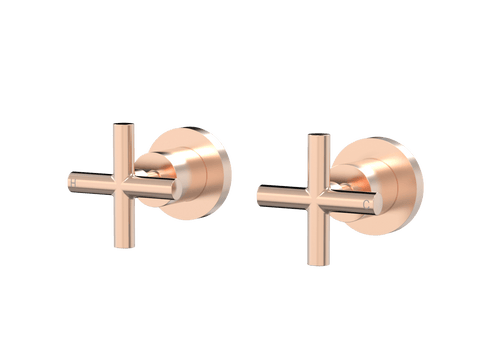 Tapware ParTaps Portsea Top Assemblies Wall Pair Colour: Brushed Rose Gold Style: Original Place & Palette