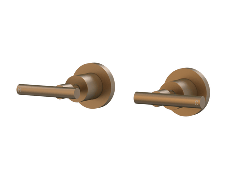 Tapware ParTaps Portsea Top Assemblies Wall Pair Colour: Burnished Style: Lever Ceramic Disc Place & Palette