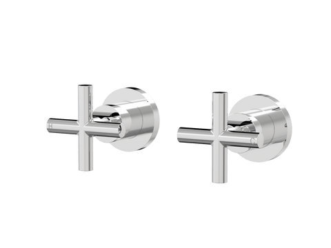 Tapware ParTaps Portsea Top Assemblies Wall Pair Colour: Chrome Style: Original Place & Palette