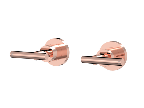 Tapware ParTaps Portsea Top Assemblies Wall Pair Colour: Copper Style: Lever Ceramic Disc Place & Palette