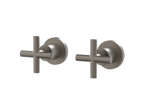 Tapware ParTaps Portsea Top Assemblies Wall Pair Colour: Gunmetal Style: Original Place & Palette