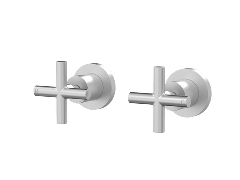 Tapware ParTaps Portsea Top Assemblies Wall Pair Colour: Satin Pearl Style: Original Place & Palette